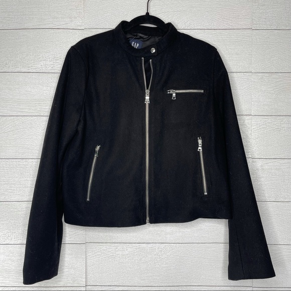Gap | True Black Full Zip Biker Jacket - Picture 4 of 12